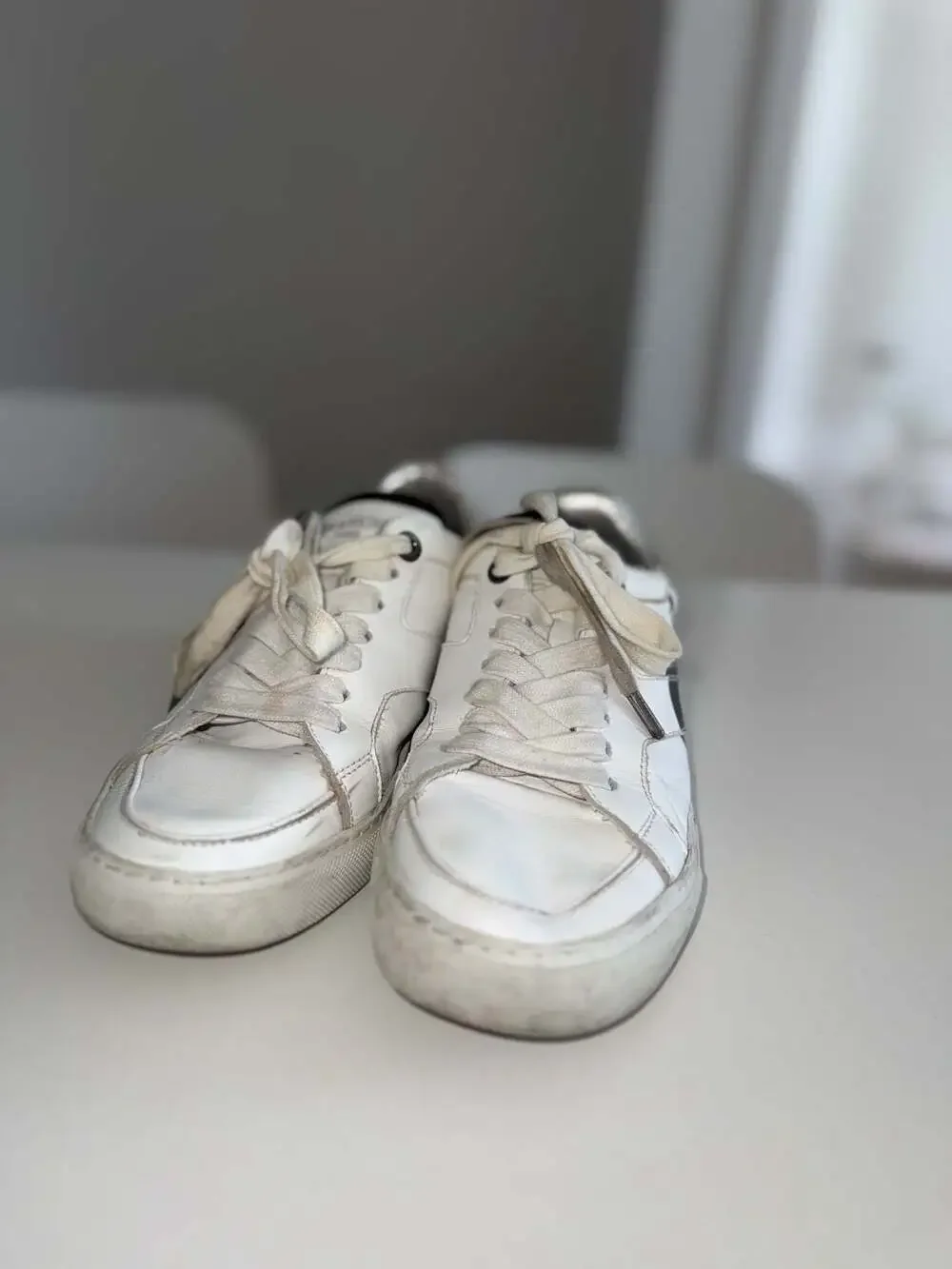 Zadig & Voltaire ZV1747 Amour White Leather Sneakers Size 38 - Picture 4 of 9